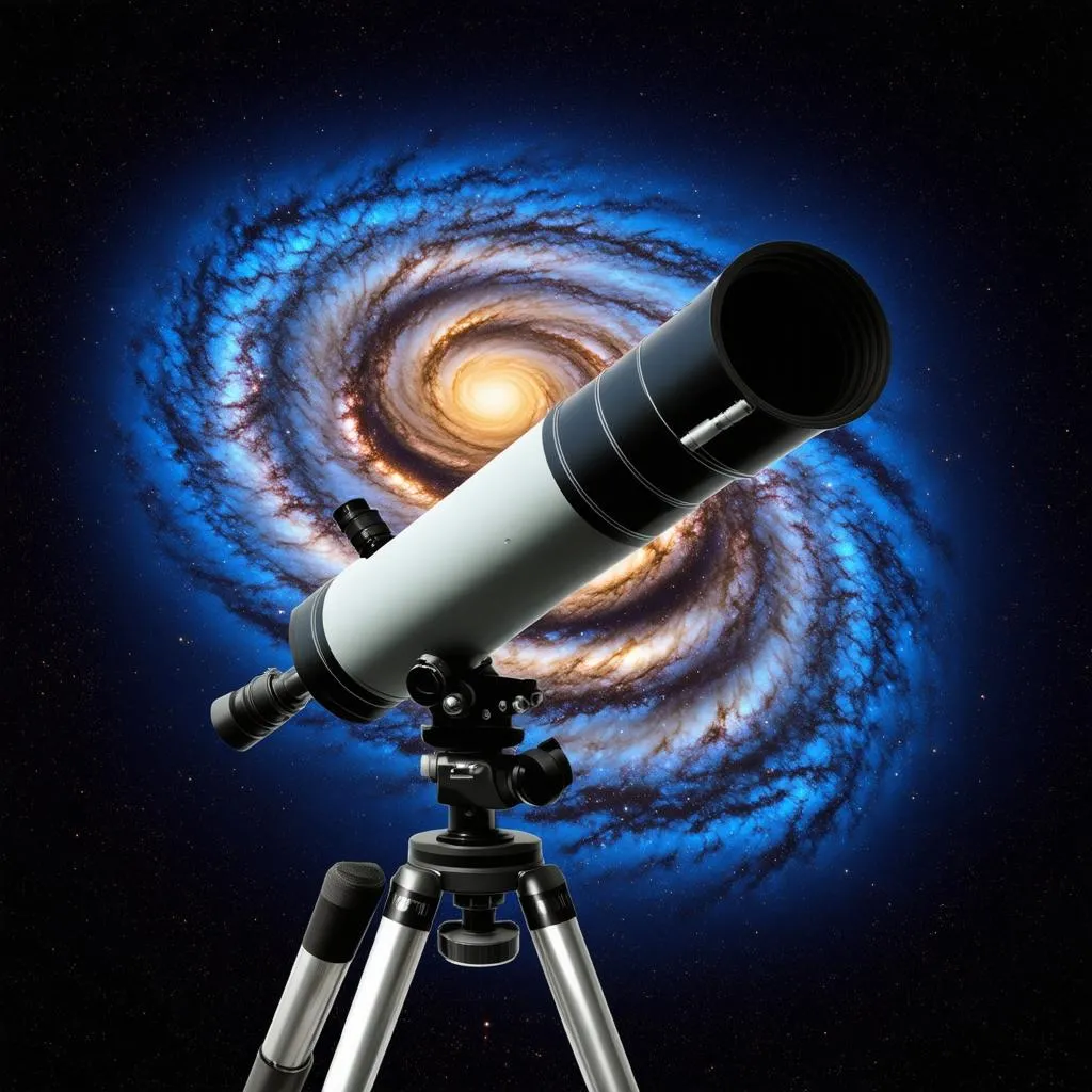 Telescope and Distant Galaxy