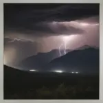 Thunderstorm over Mountains