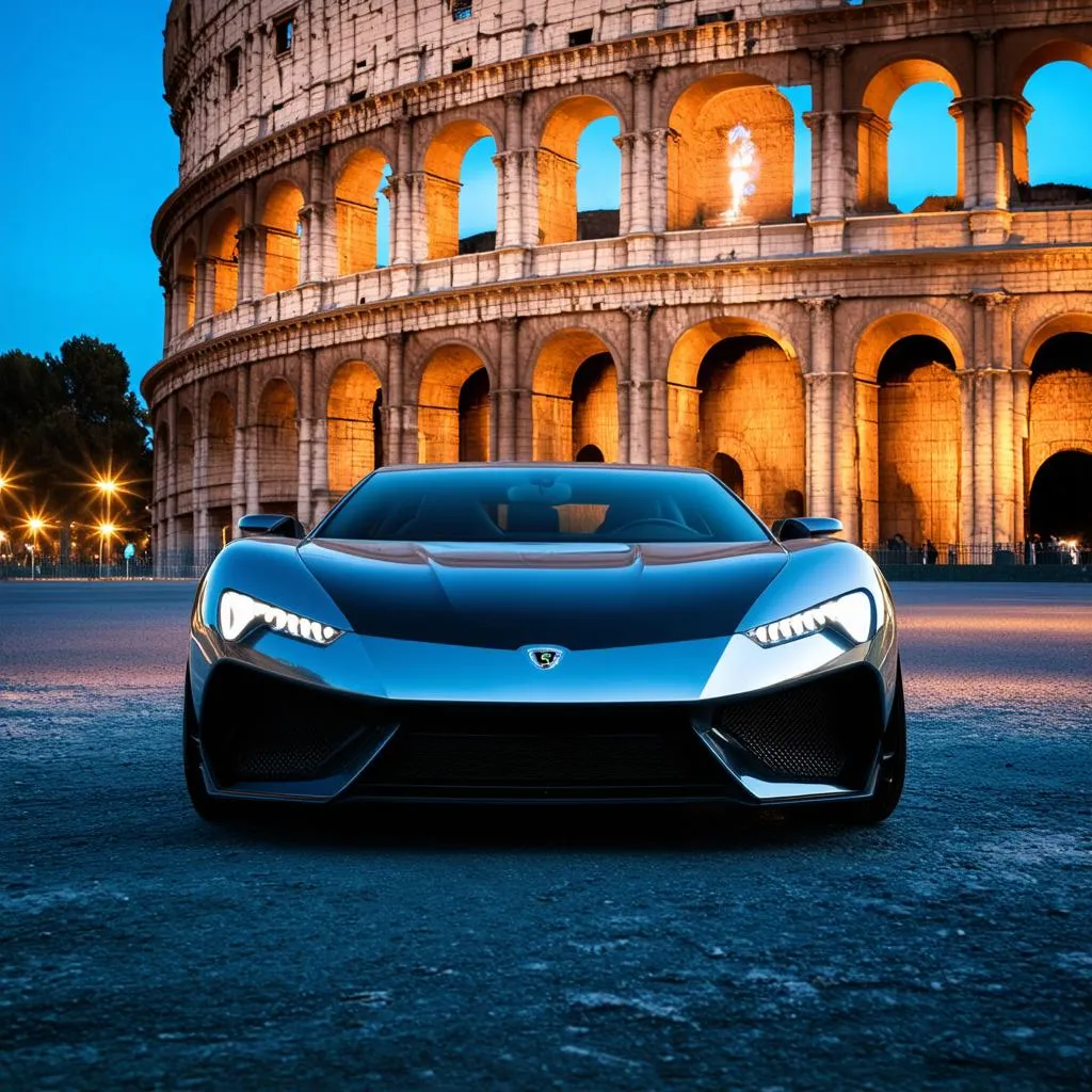 Time Travel Car in Rome