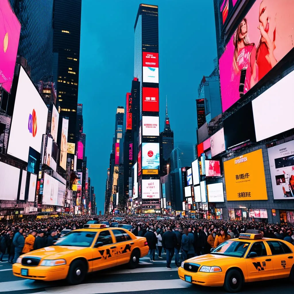 Times Square in New York City at Night