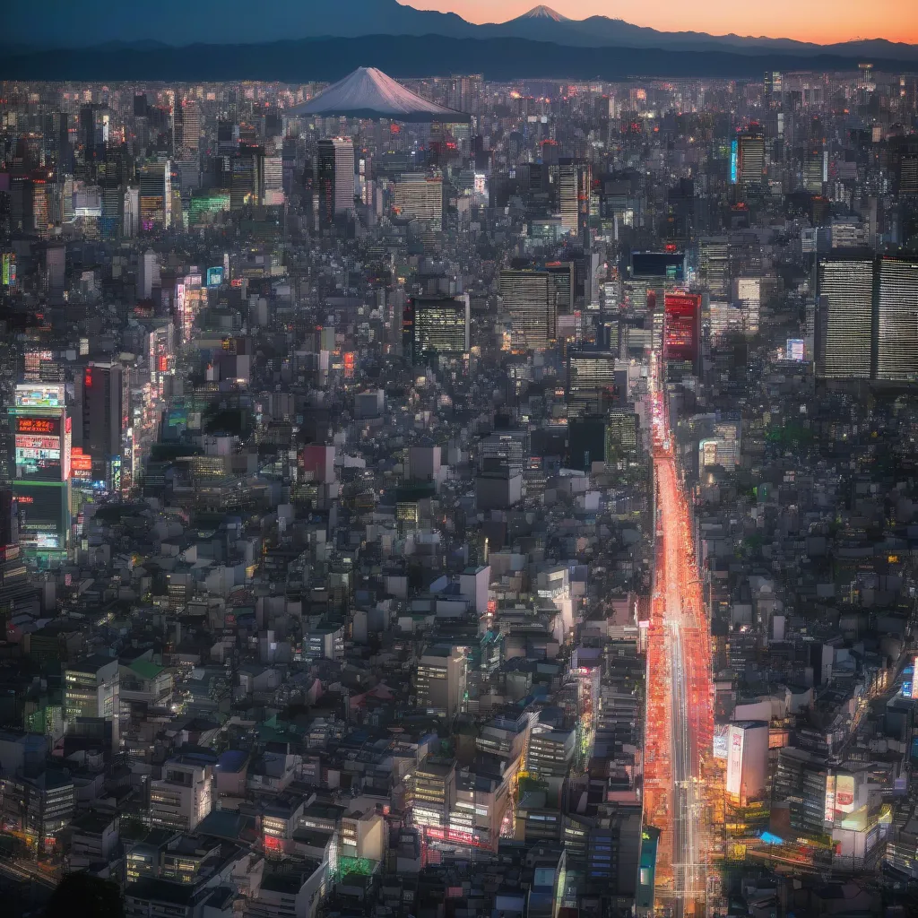 Tokyo Skyline at Night