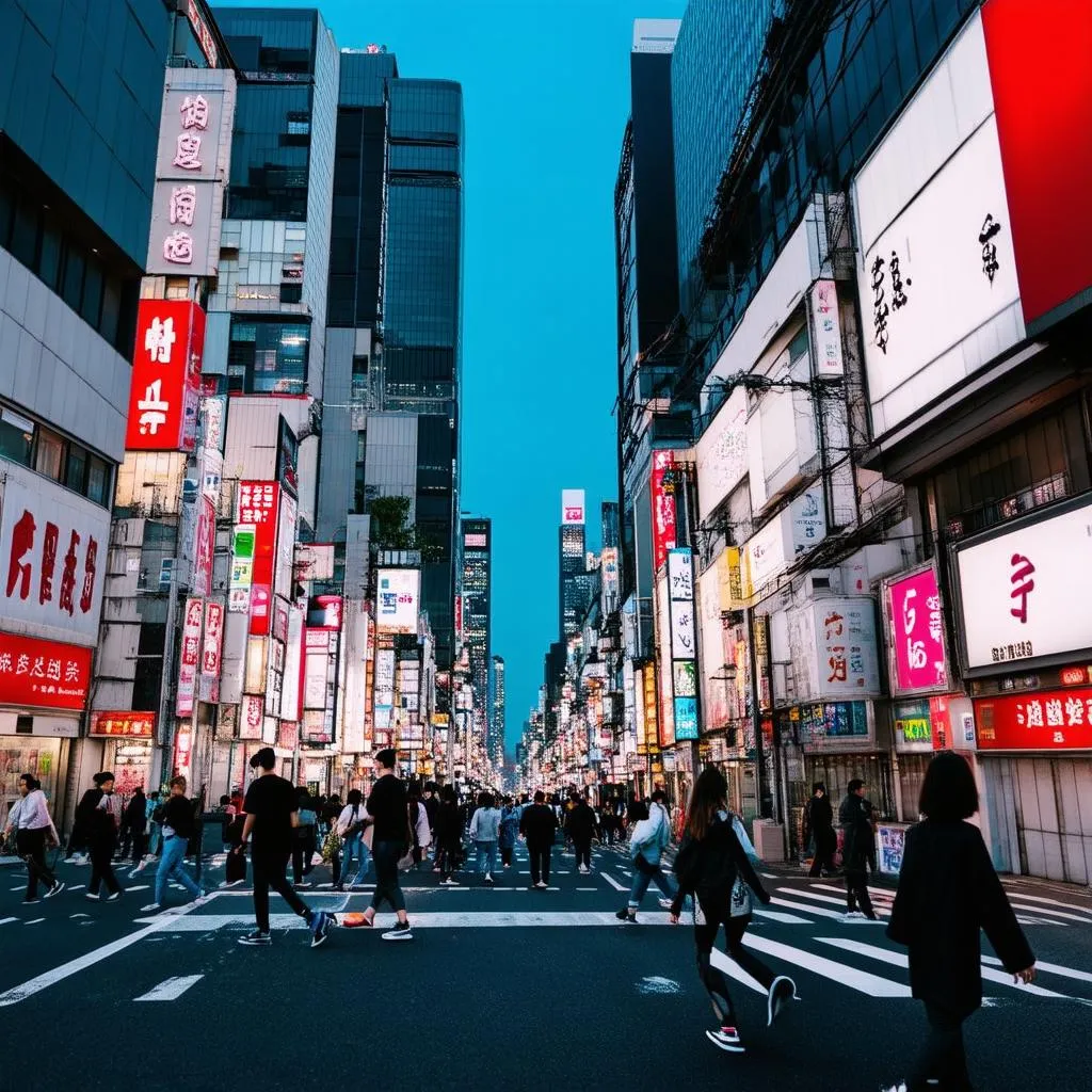 Vibrant Tokyo Street Scene