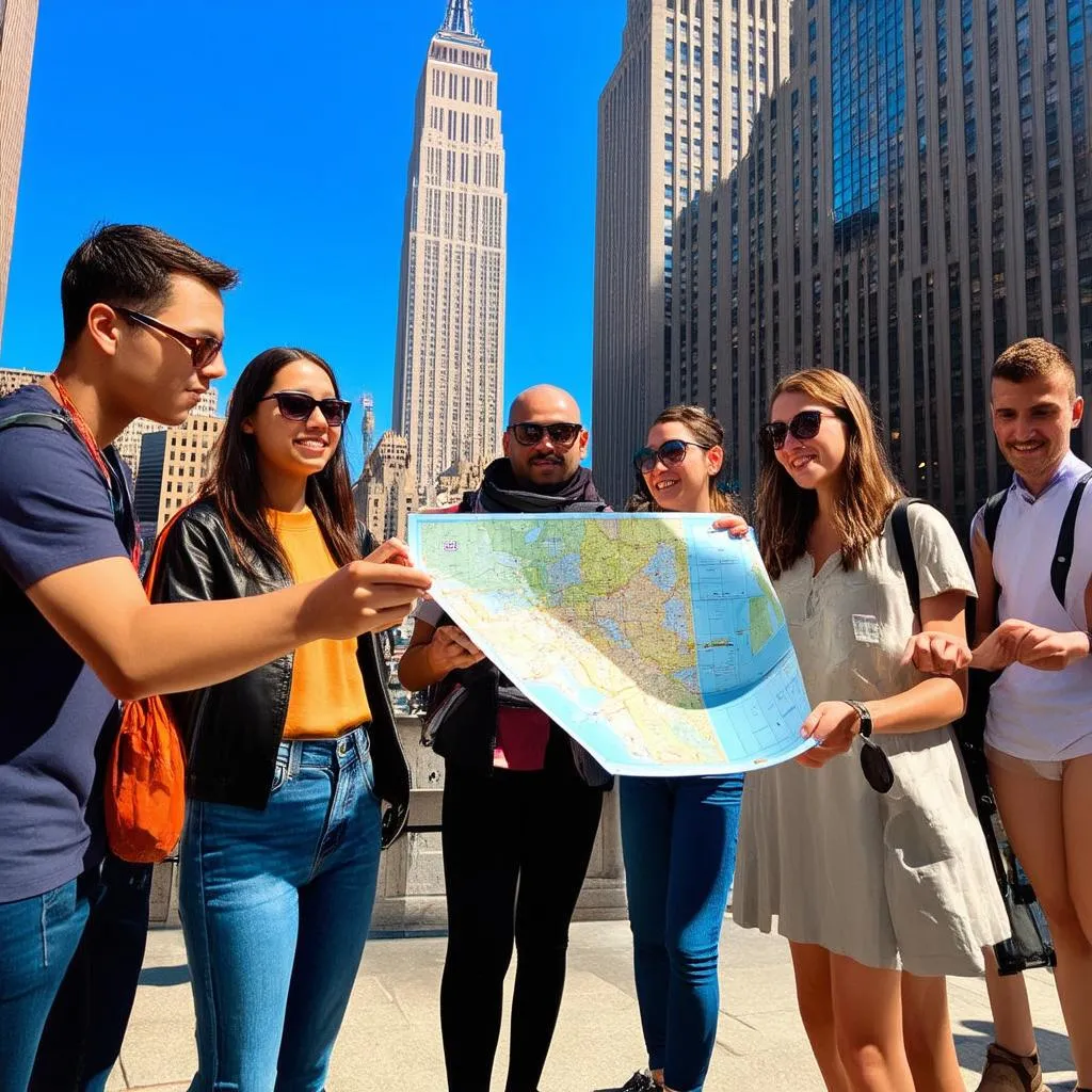 Tourists in NYC