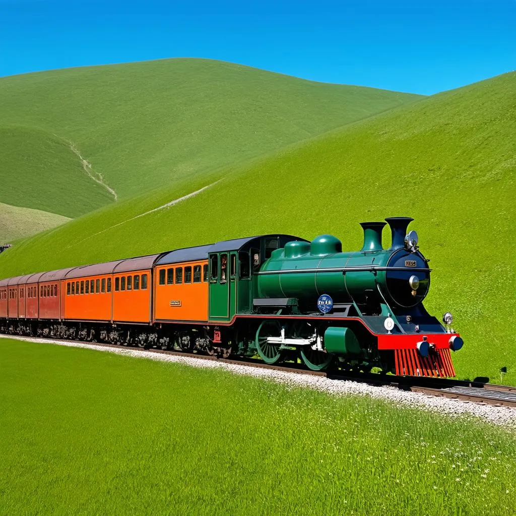 Train Journey Through Countryside