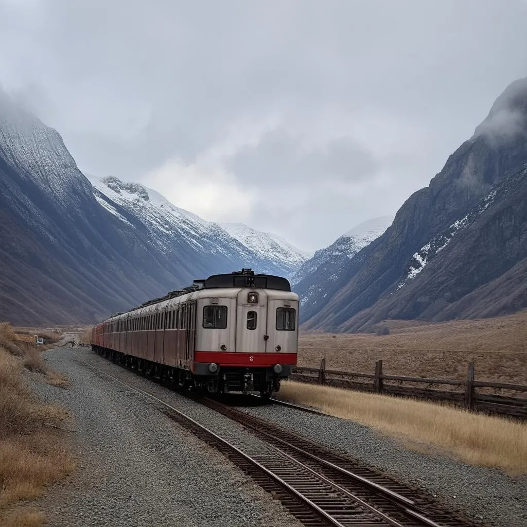 Train Journey Through Mountains