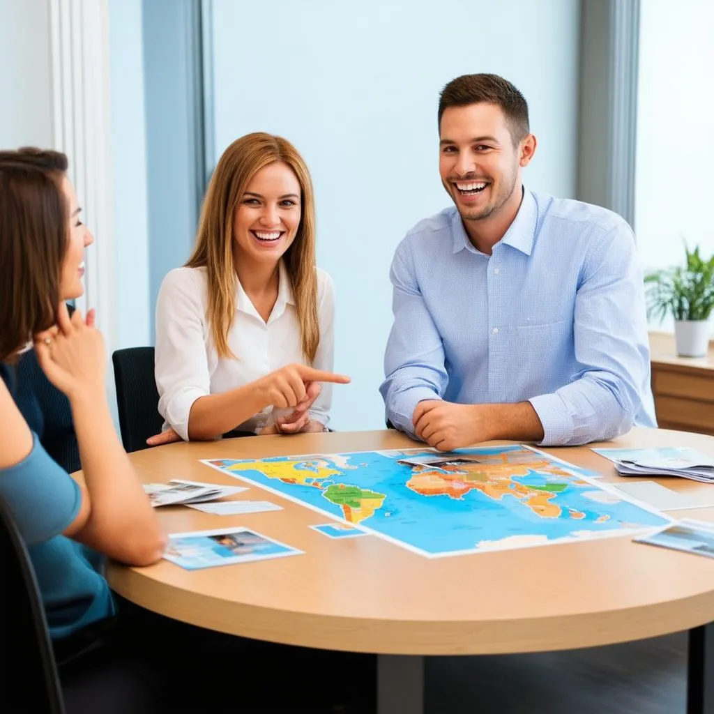 Travel Agent Consulting With a Couple