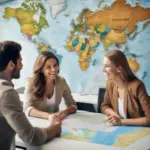 Travel Agent Consulting with a Couple