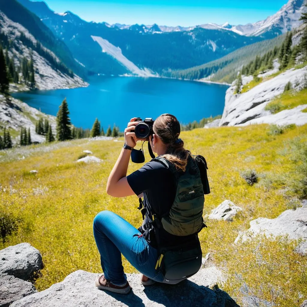 Travel Blogger Capturing the Moment