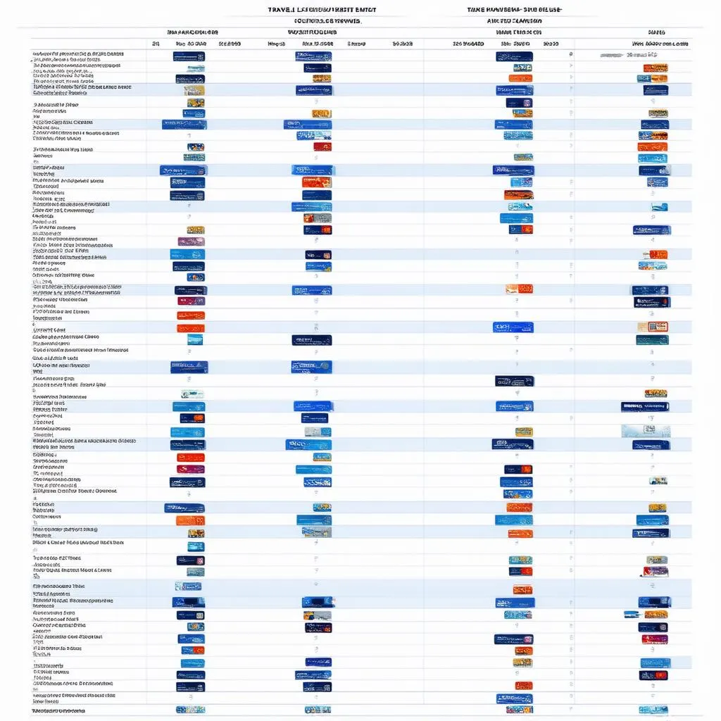 Travel Credit Card Comparison Chart