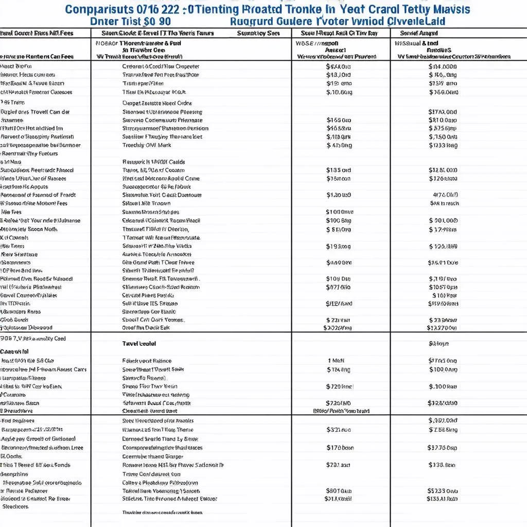 Travel Credit Card Comparison