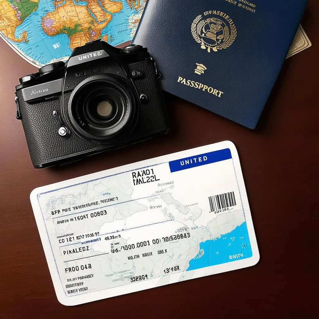 Travel Credit, Passport, and Map