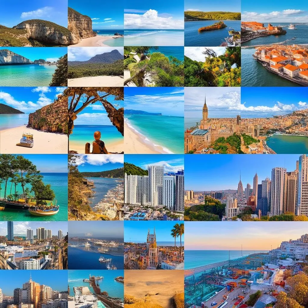 Travel Destinations Collage