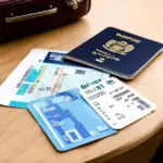 Travel Documents Laid Out on a Table