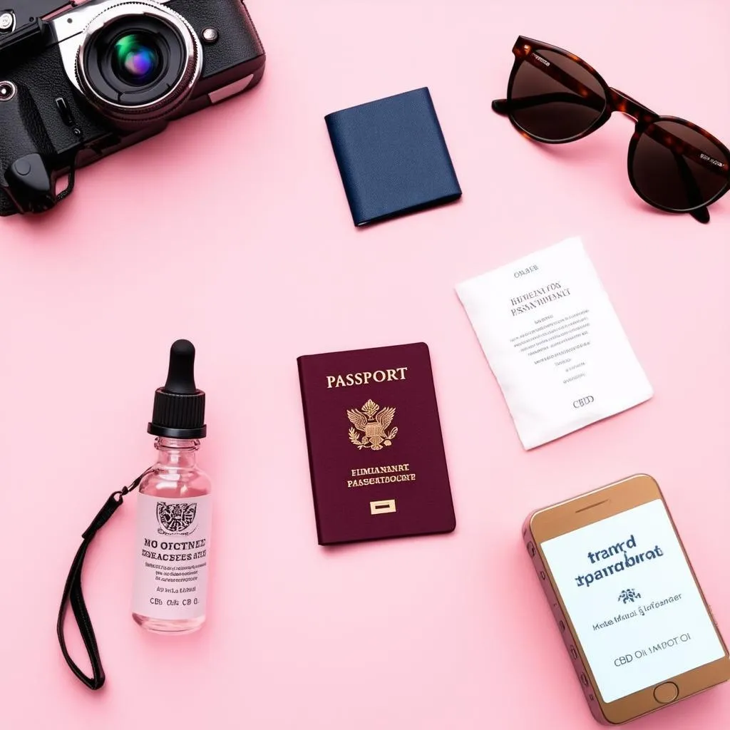 Travel essentials with CBD oil