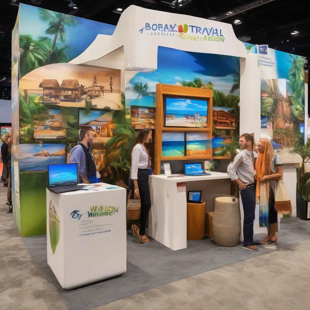 Travel agency exhibit booth