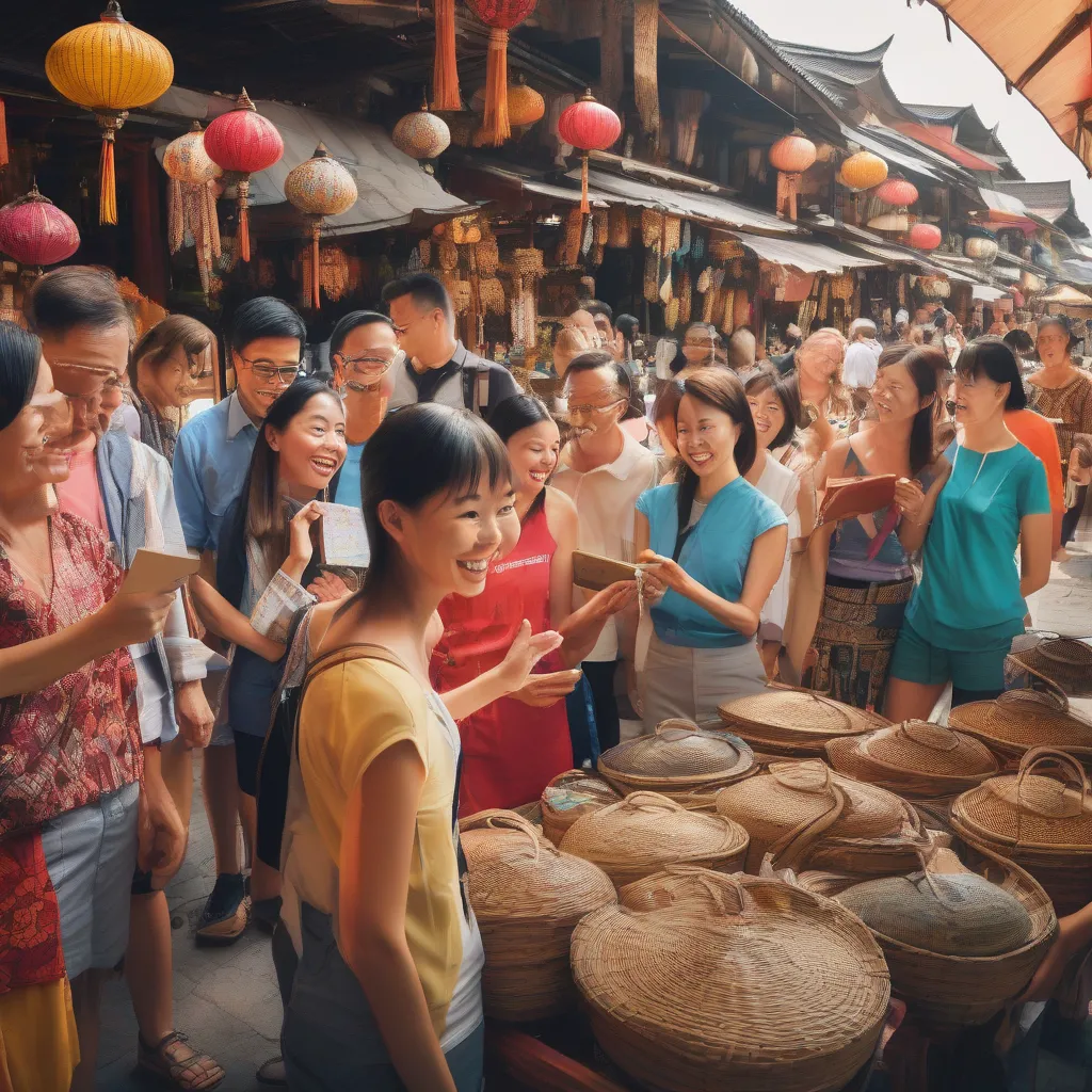 Travel Guide Leading a Tour