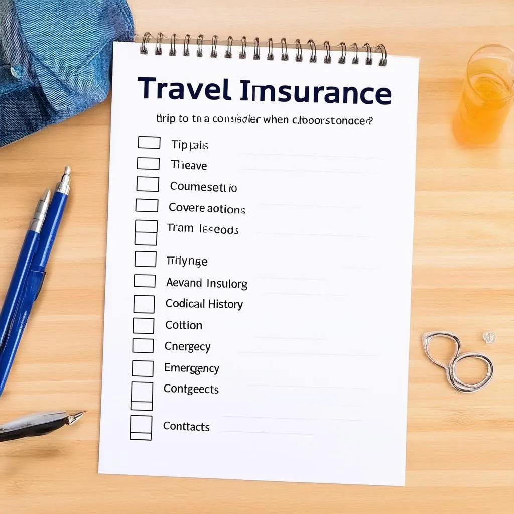 Travel Insurance Checklist