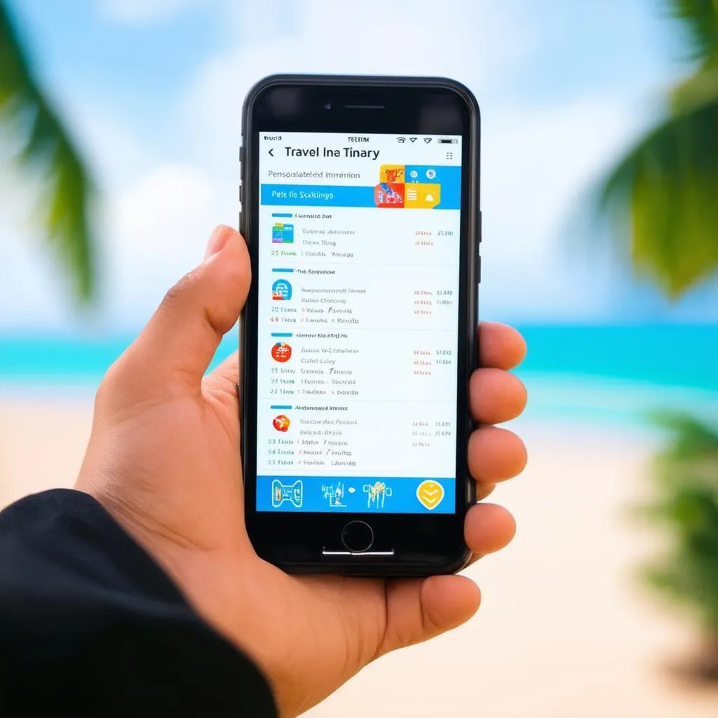 Travel Itinerary on Smartphone