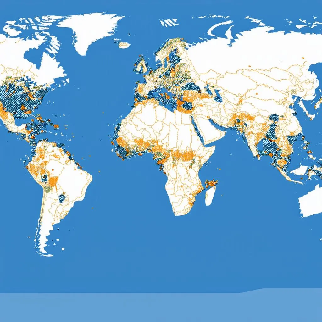 World Map with Travel Options