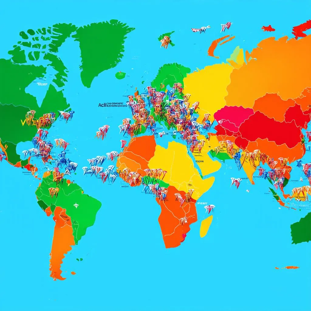 Travel Map with Pins