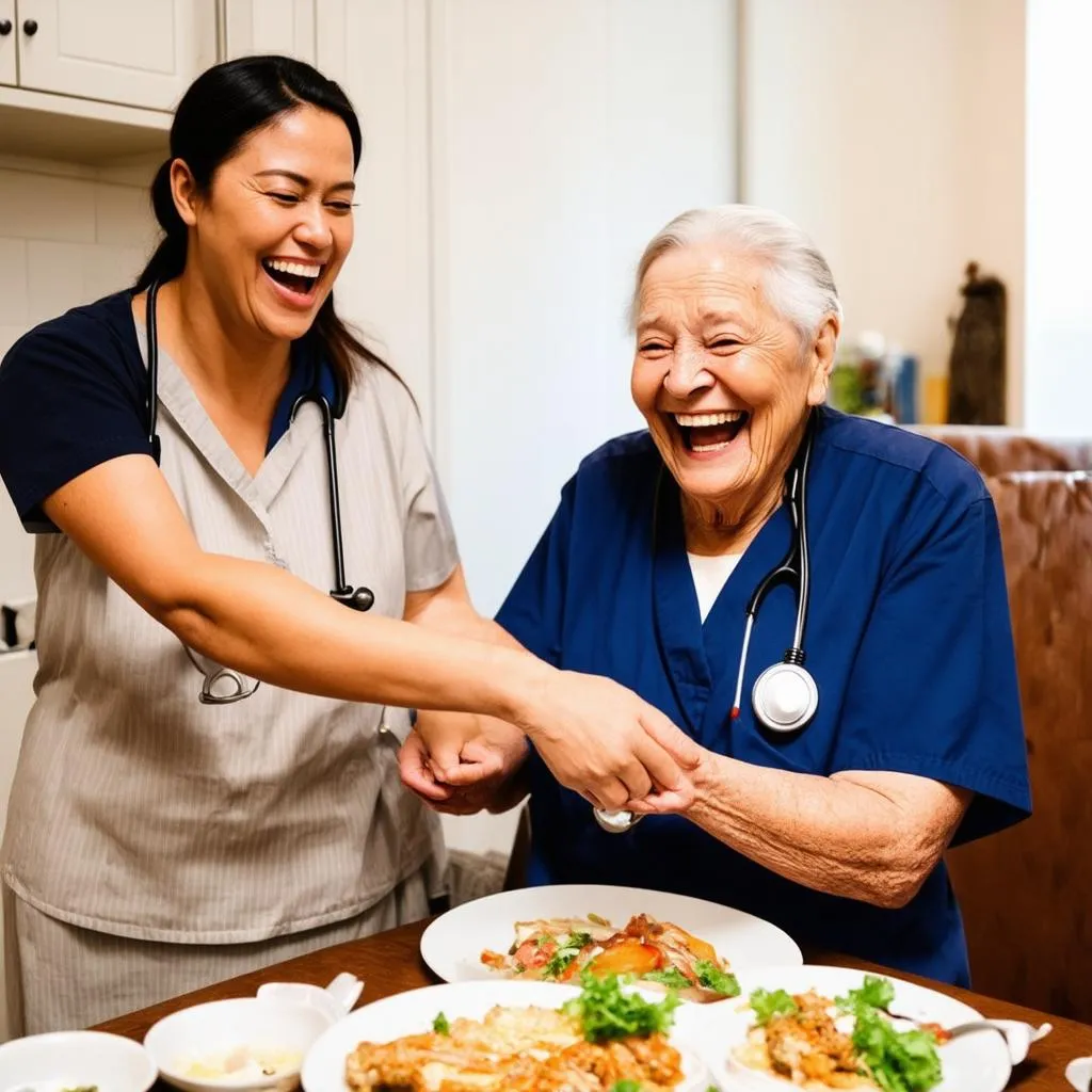 Travel Nurse with Patient