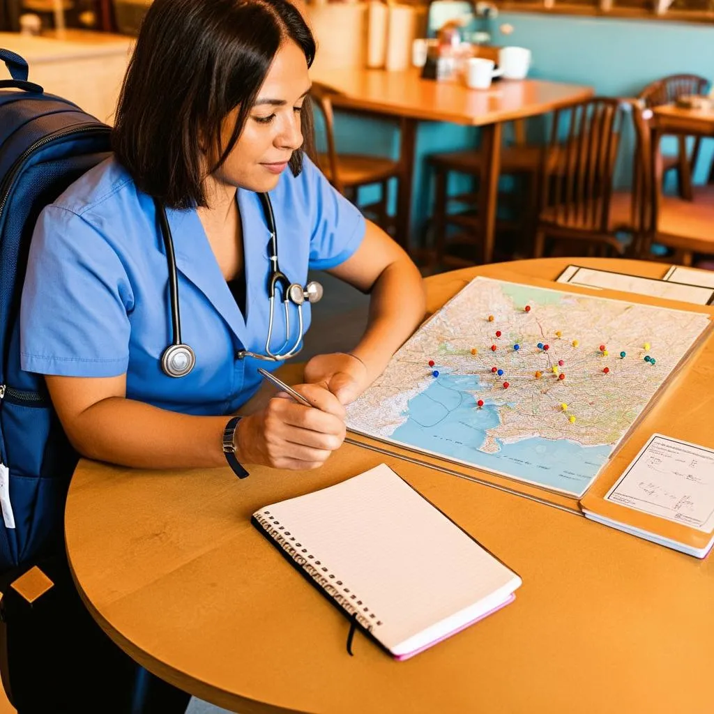 Travel Nurse Planning Their Next Destination