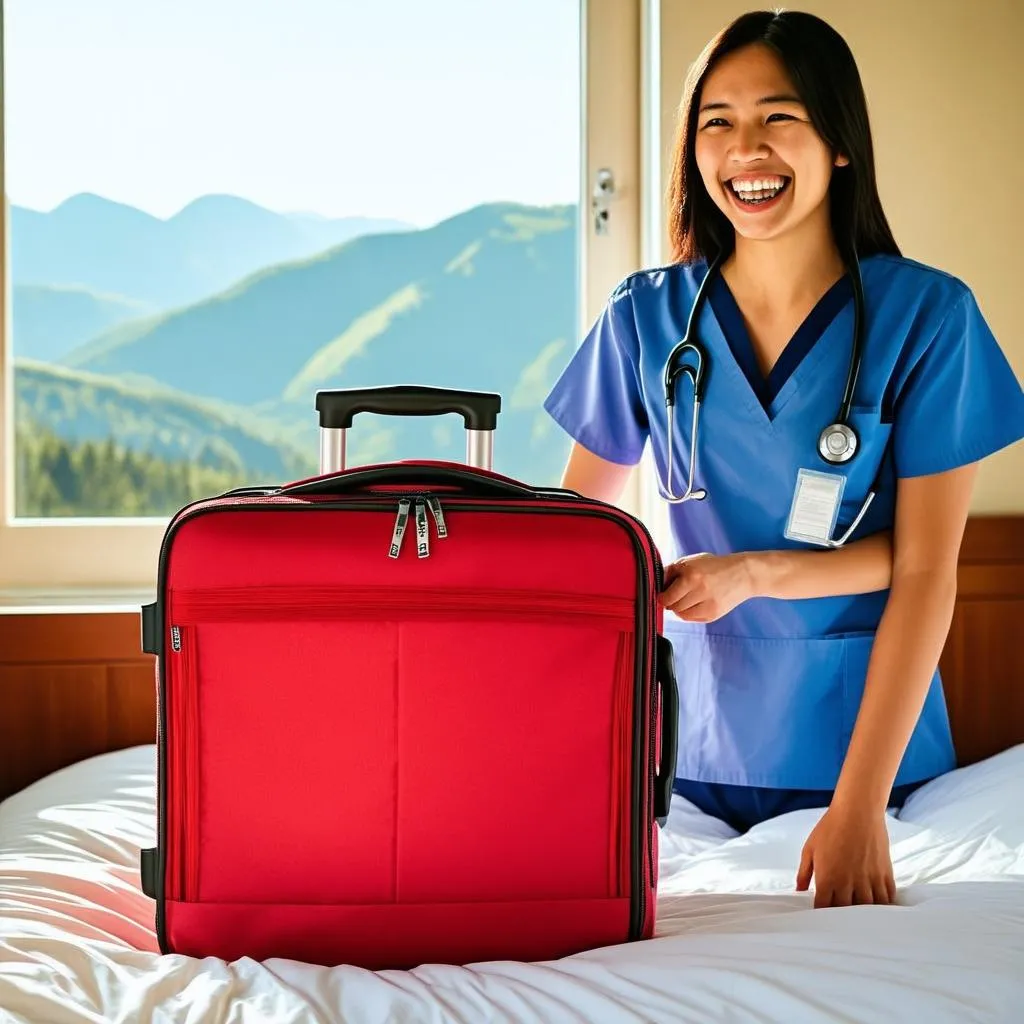 Travel Nurse Packing Luggage