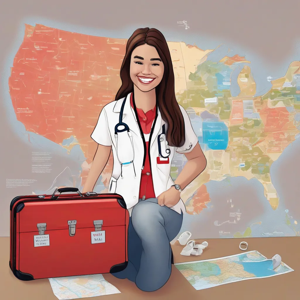 Travel Nurse Packing a Suitcase