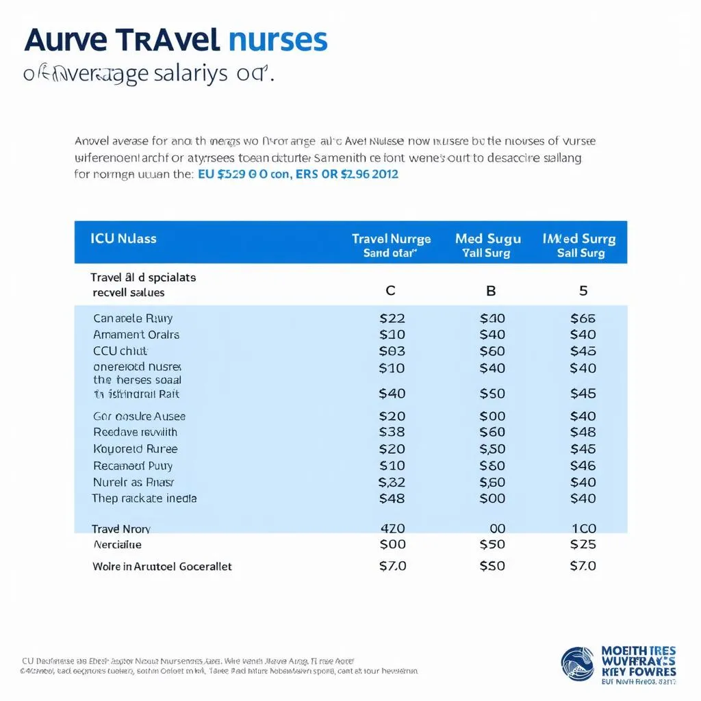 Travel Nurse Salary Comparison by Specialty