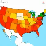 Travel Nurse Salary Map by State