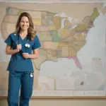 Travel Nurse with Stethoscope