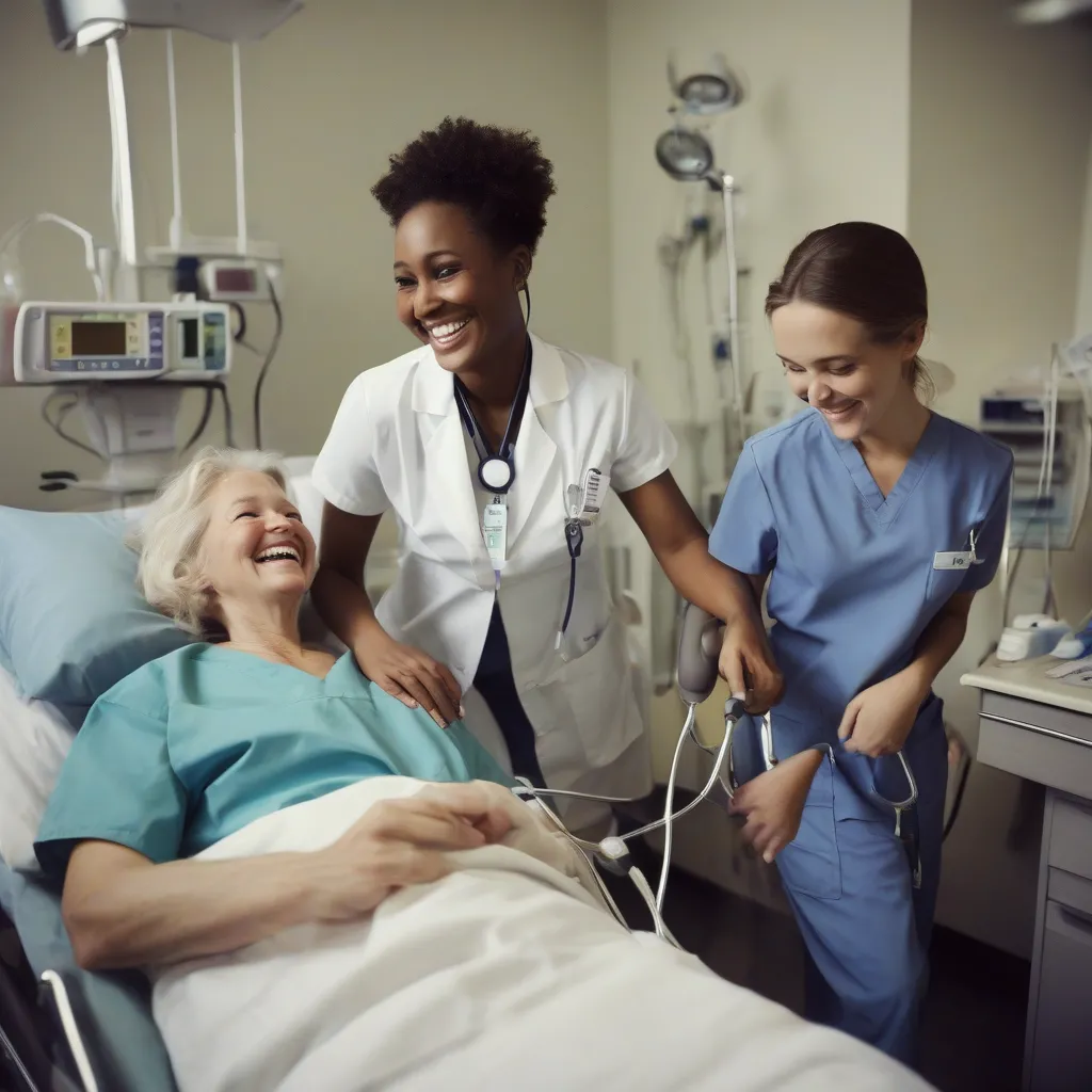 Travel Nurse Assisting a Patient