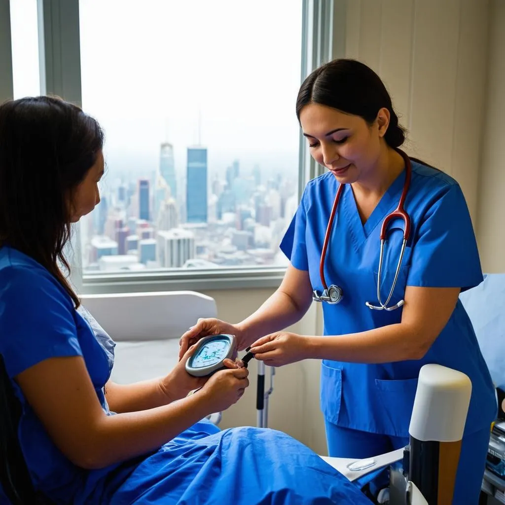 Travel Nurse at Work