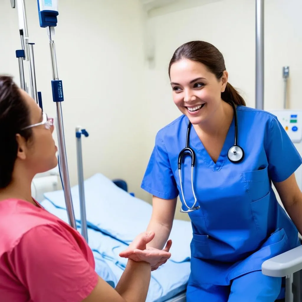 Travel Nurse Working in a Busy Hospital