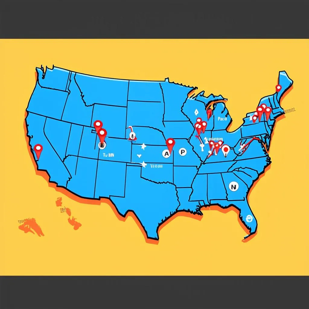 Travel Nurses Map of the US