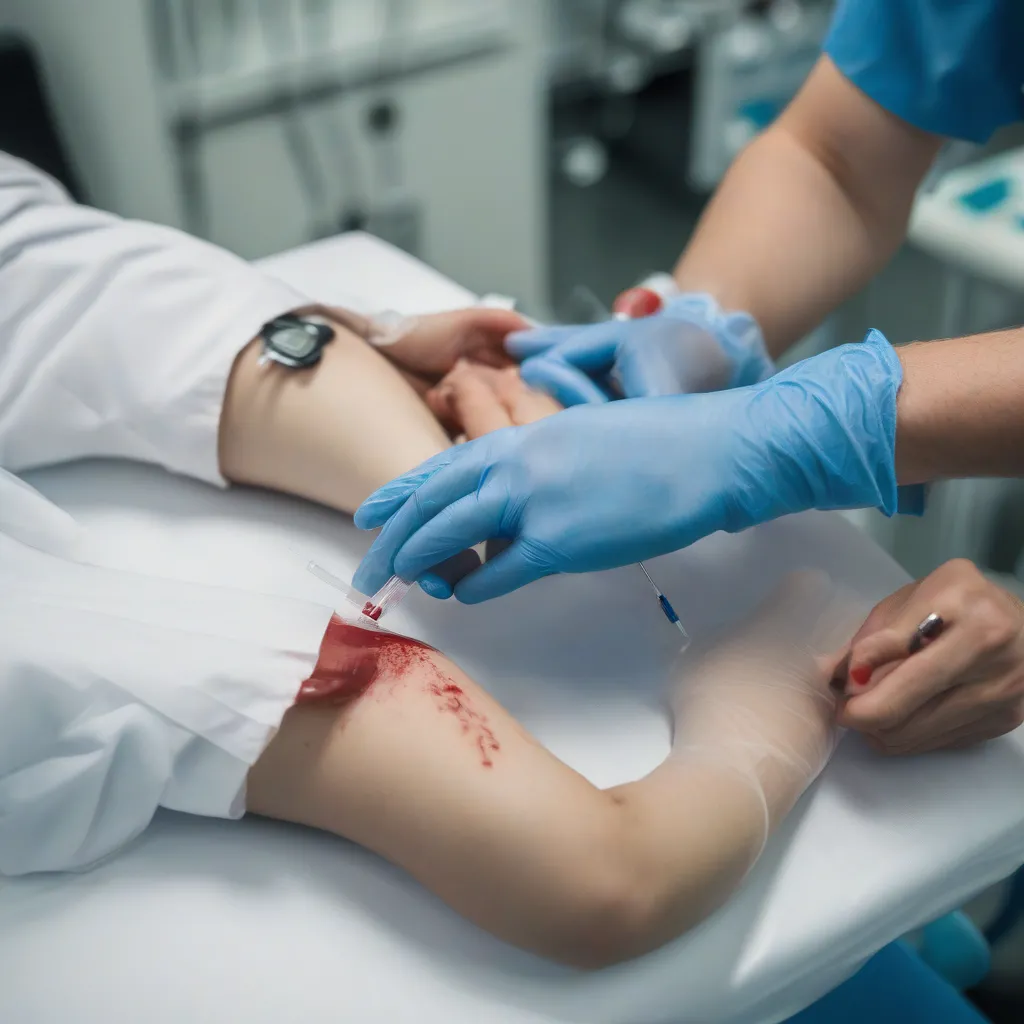 Skilled Travel Phlebotomist Performing a Blood Draw