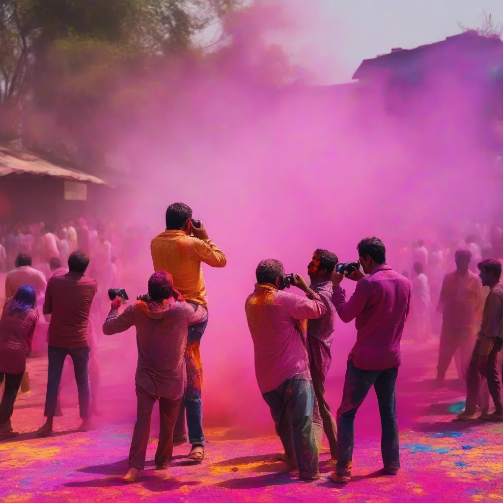 A photographer capturing the vibrant culture of India