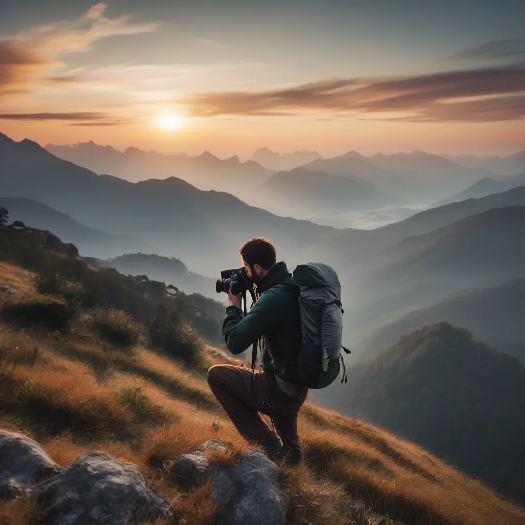 Travel Photographer Taking Photo