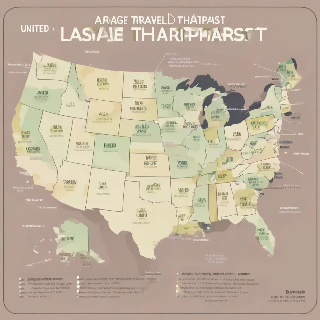 Travel Physical Therapist Salary Map