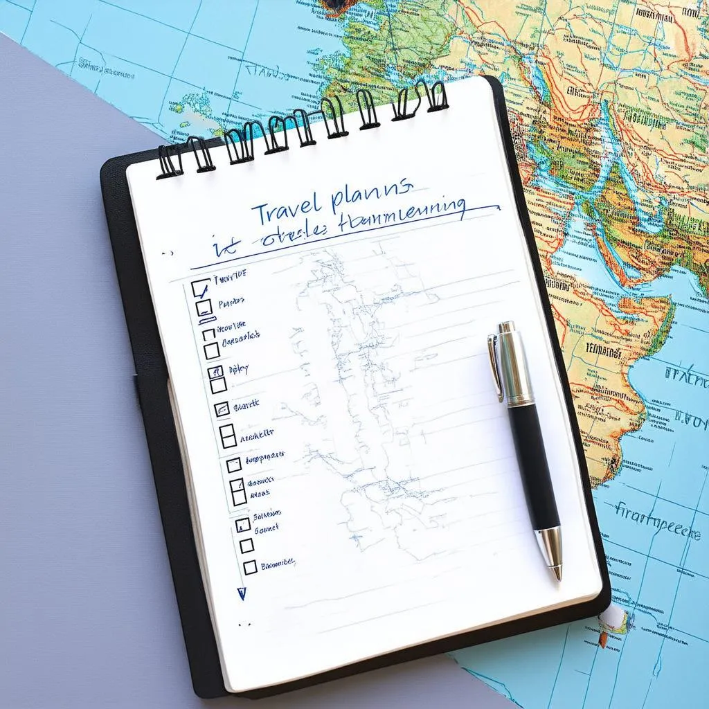 travel planning checklist