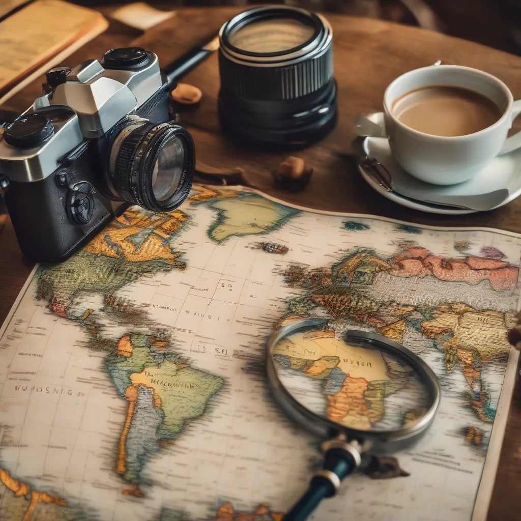 Planning a Visa-Free Trip with Map and Passport