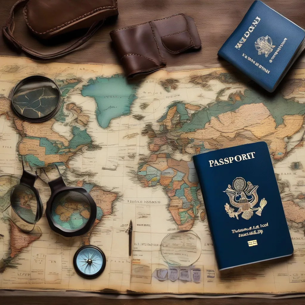 Travel Planning Using a Map and Passports