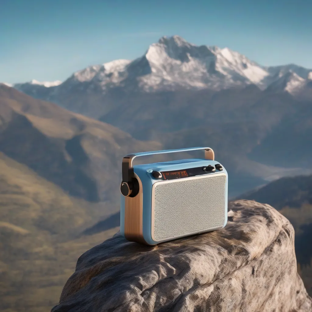 Travel radio on a mountain