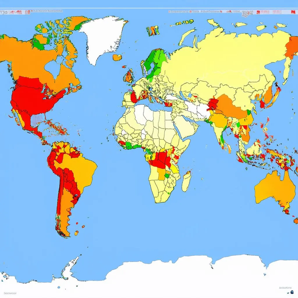 World Map with Travel Restrictions