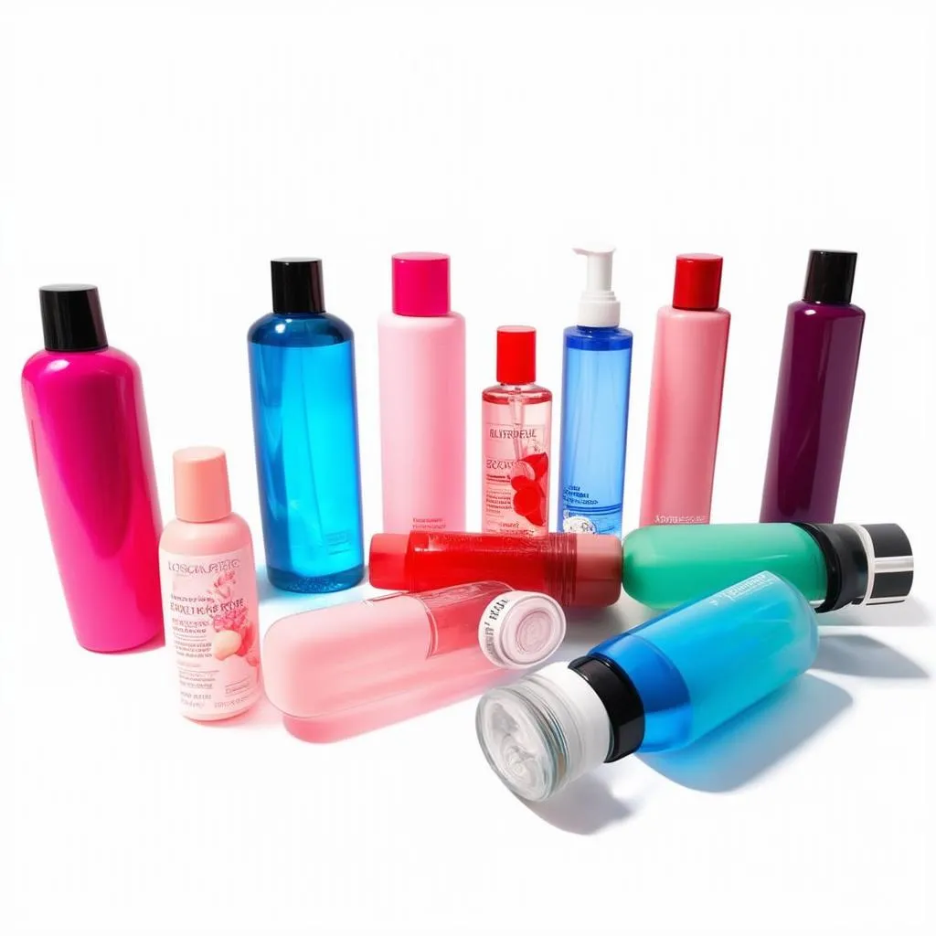 Colorful Travel Shampoo Bottles