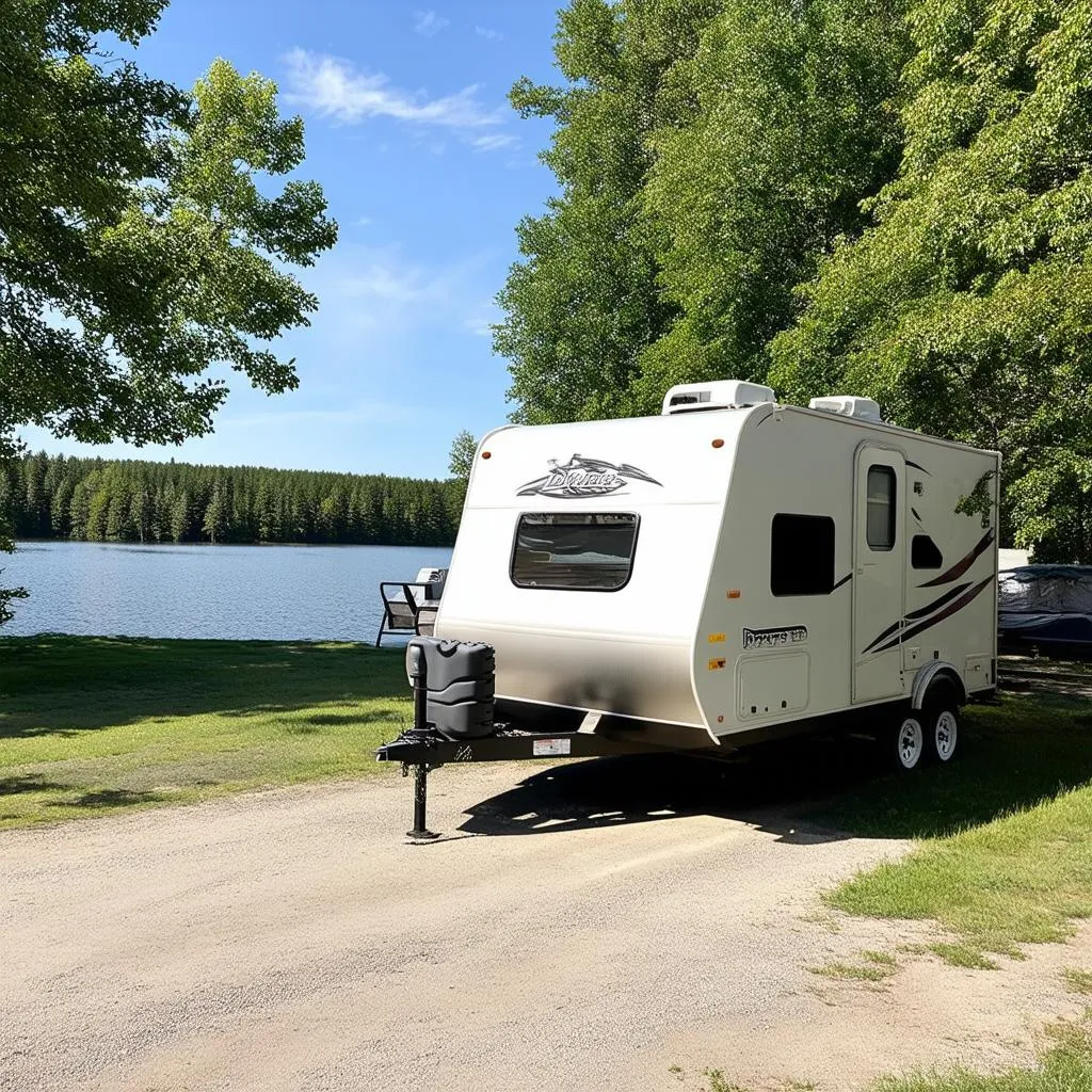 Travel Trailer at Campsite