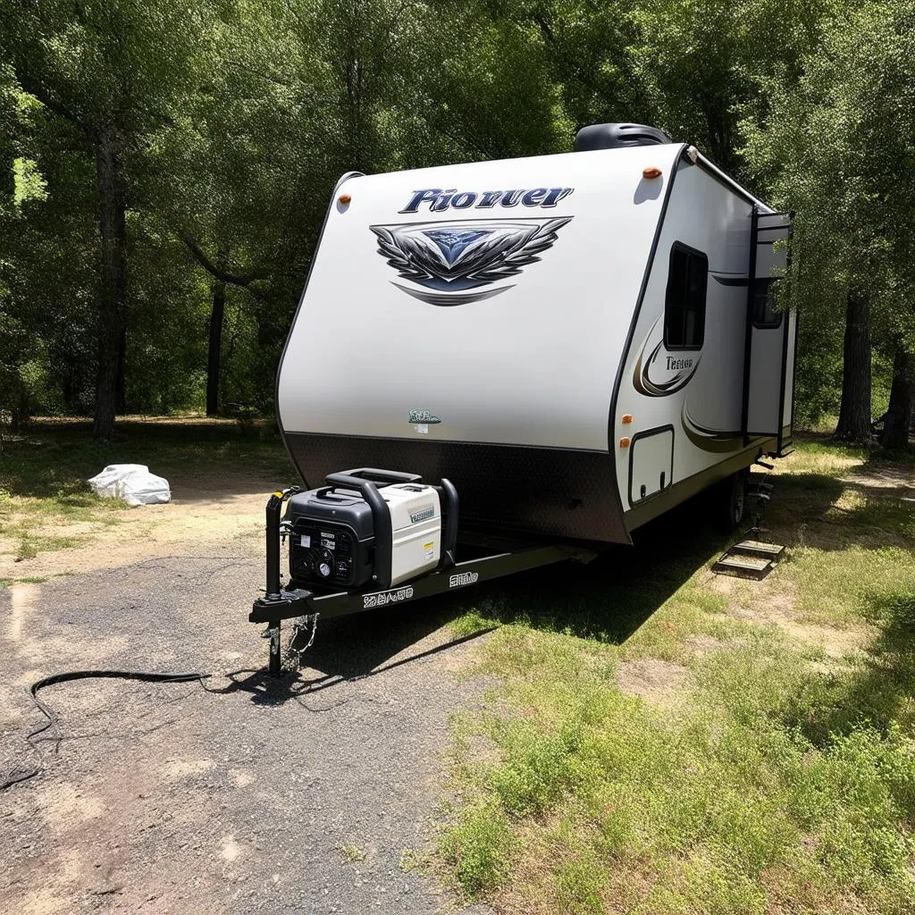 Travel Trailer with Generator Setup