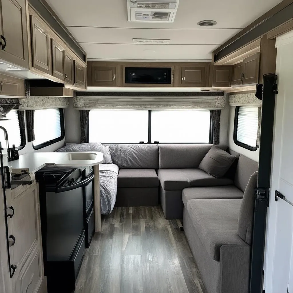 Spacious and Inviting Interior of a Twilight Signature Travel Trailer