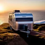 Travel Trailer on Pacific Coast Highway