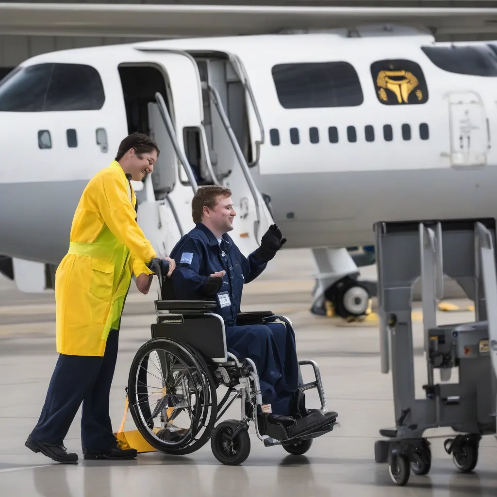 Travel Wheelchair Being Loaded onto a Plane